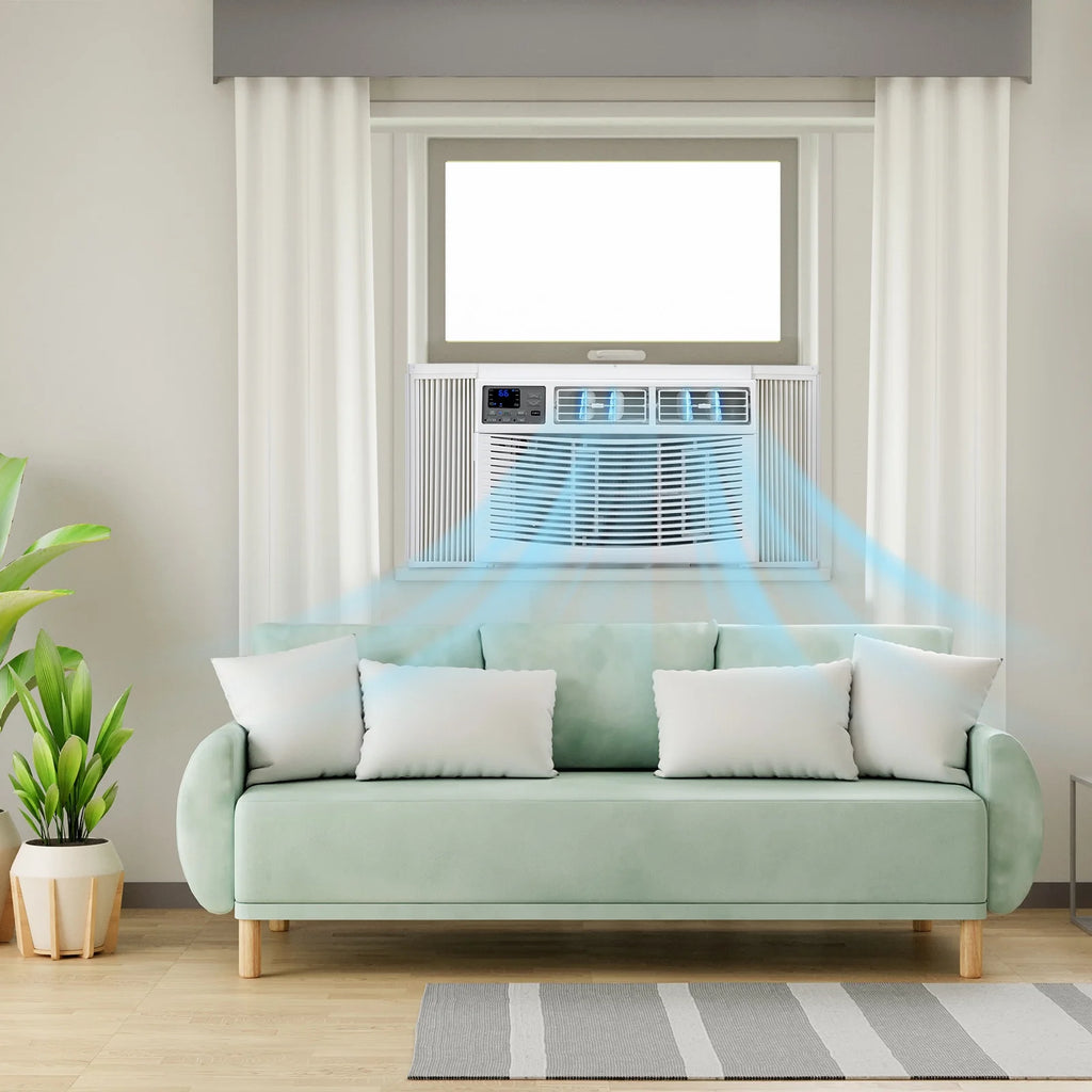 Matladin Window Air Conditioner with Heat, 8000 BTU Window AC Unit & Heater Combo with APP & Voice Smart Control, Timer Function & Easy Installation Kit, 115V/60Hz