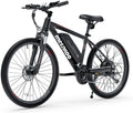 Metakoo 26 In. Mountain Electric Bicycle, 350 W Motor, 3 Hours Fast Charge, 36V Removable Battery, 20Mph with 21 Speed Gears, Black