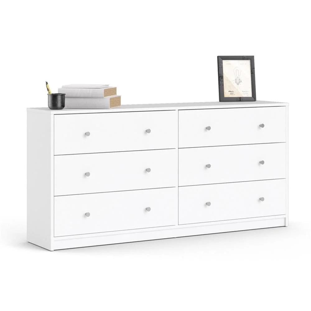 Pemberly Row 4 Pieces Set of Modern Wood Bedroom Furniture in White Finish