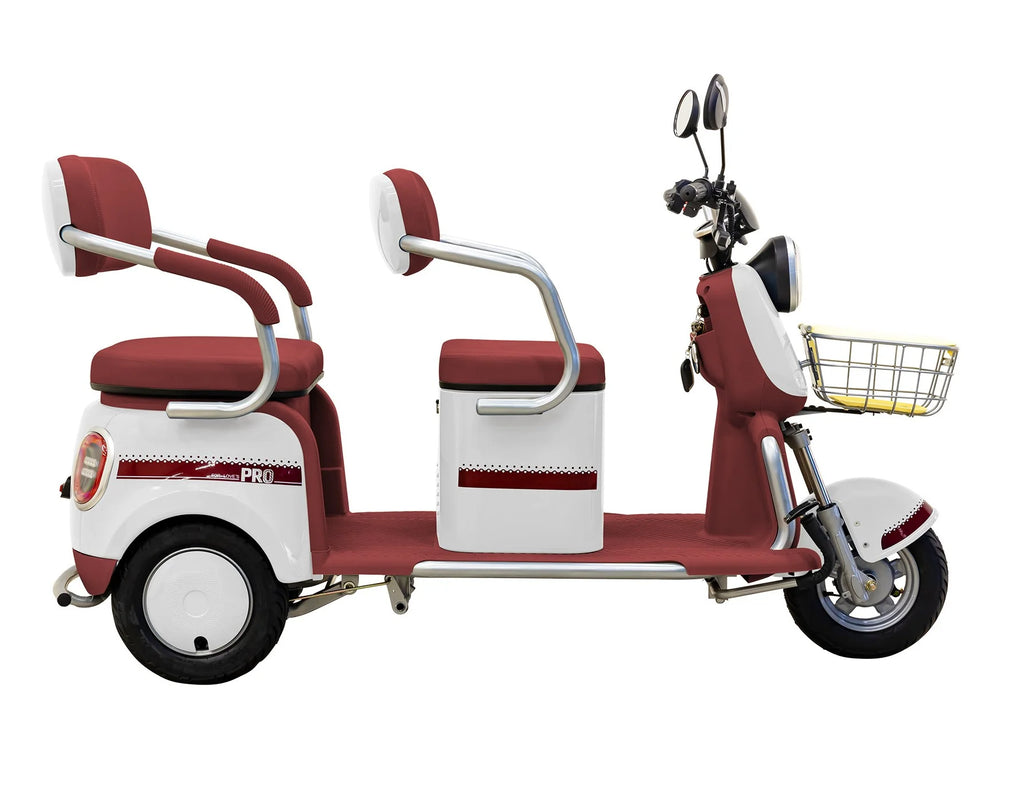 Massimo MGC E-Trike 3-Wheel Electric Cart 17 MPH, 2-Seater Adult Scooter Blue