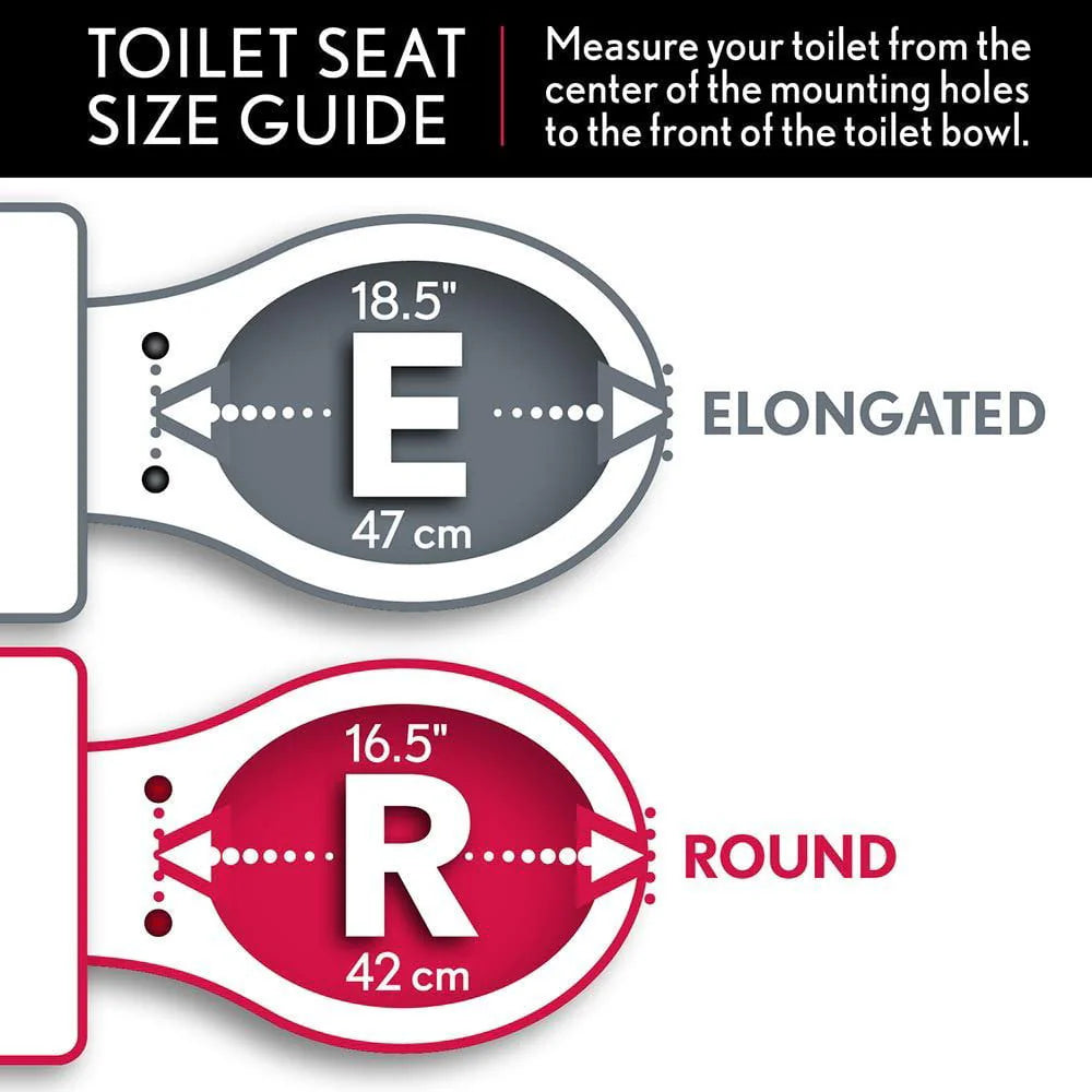 MAYFAIR 8440EC 000 Open Front Toilet Seat will Never Loosen and Easily Remove, ROUND, Durable Enameled Wood, White