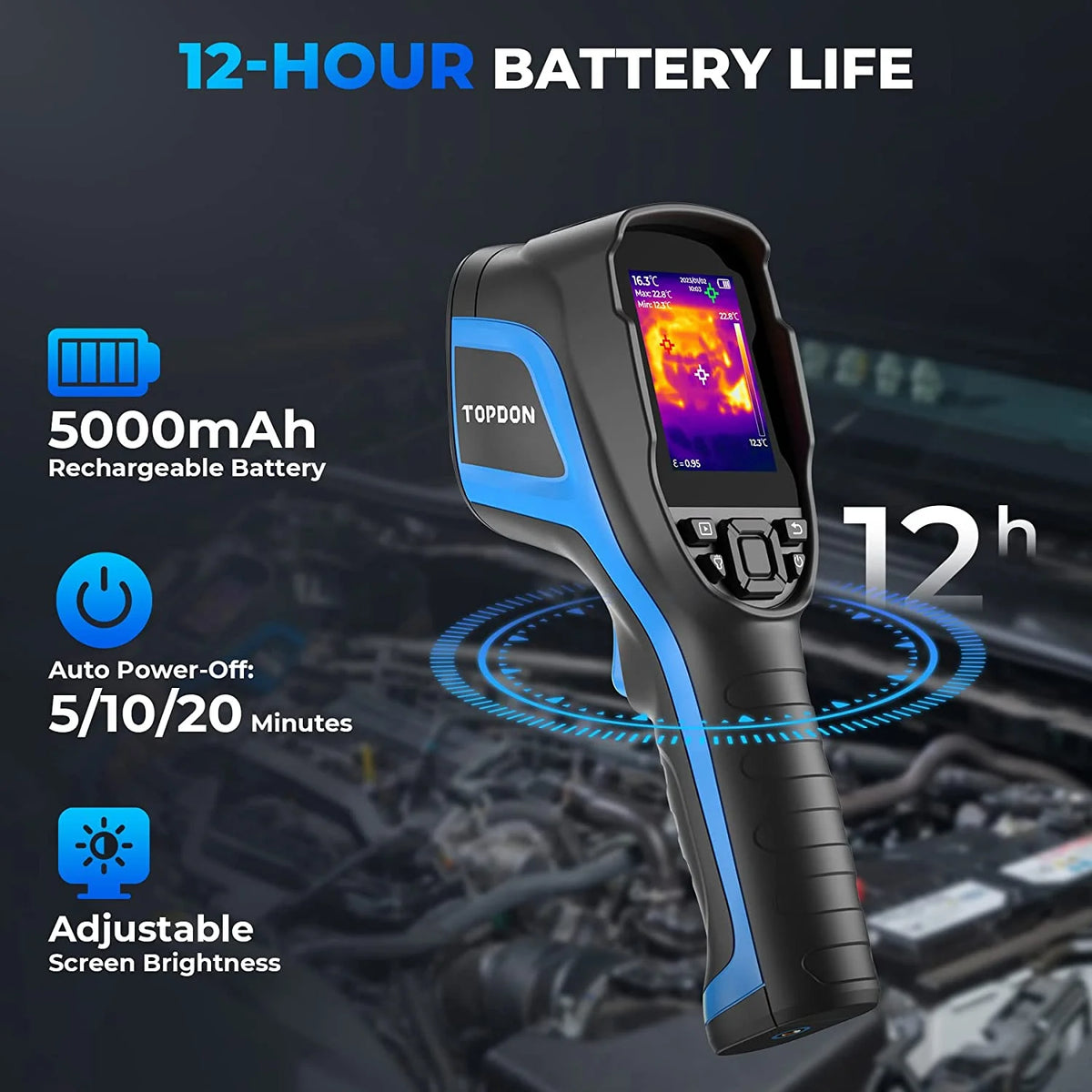 Thermal Imaging Camera TOPDON TC005 256 x 192 IR High Resolution Dual-Camera -4F~1022F Handheld Infrared Thermal Imager