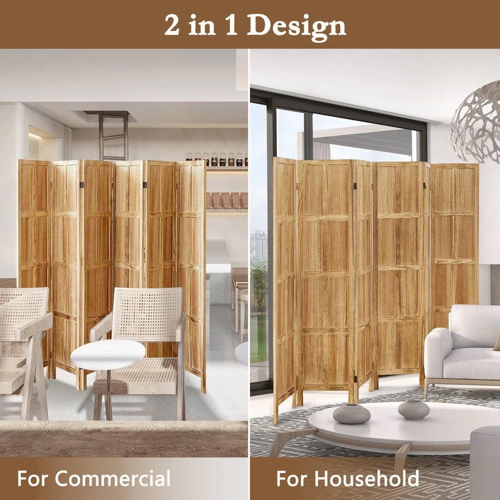 Aletheiawu 4 Panel Room Divider Wall and Folding Privacy Screens No Installation Required White