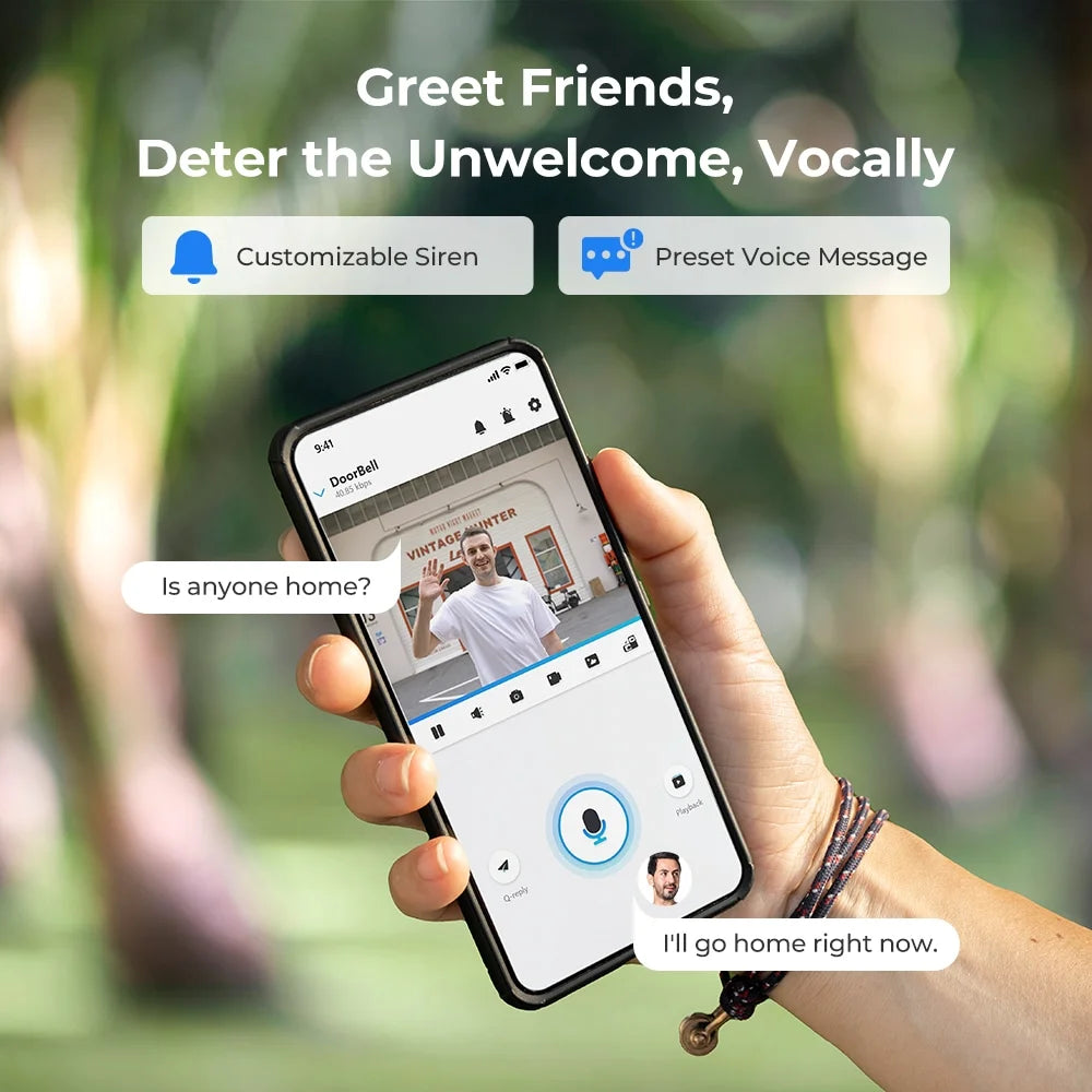 Reolink 2pcs Doorbell Camera 5G/2.4GHz WiFi Chime, 5MP Night Vision, 180 Motion Human Detection, 2 Way Talk, Local Storage Google Assistant