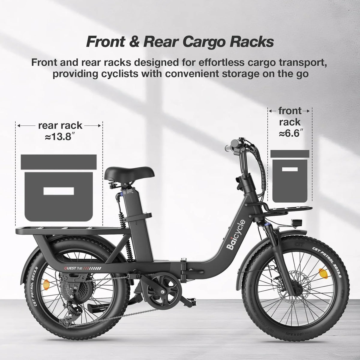 Electric Bike for Adults with 1500W Peak Motor,80Miles Max Range,7 Speed Gear,750WH Detachable Battery,Folding Ebike with 20'' Fat Tire Full Suspension UL Certificated Bicycle