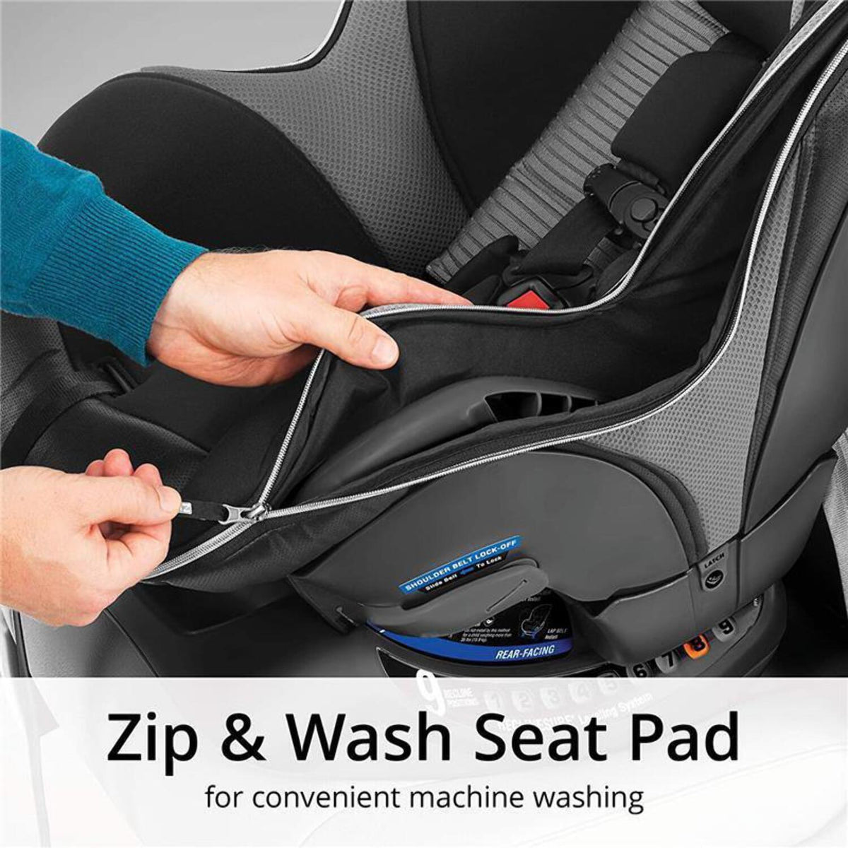 Chicco NextFit Max Zip Air Convertible Car Seat - Atmosphere (Black)