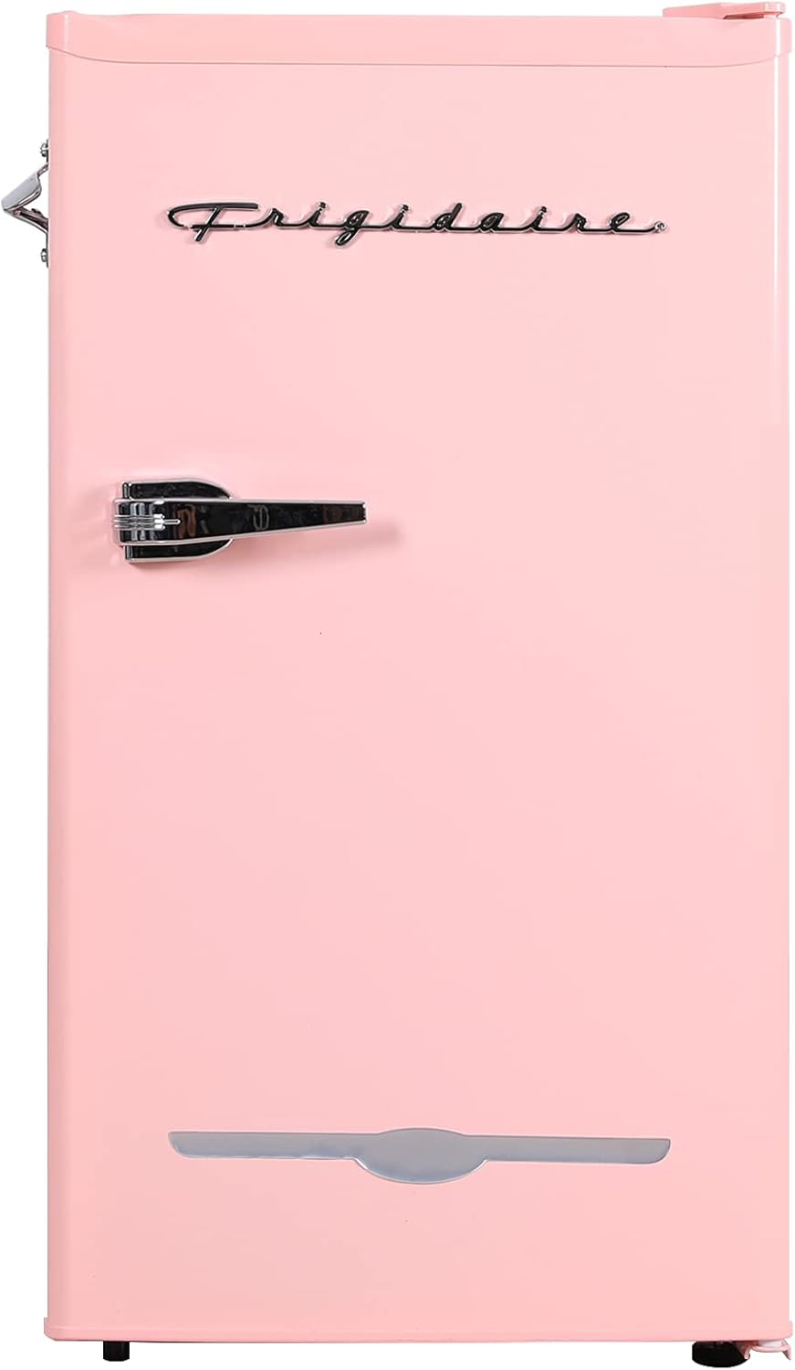 Frigidaire Retro Bar Fridge 3.2 Cu. Ft, Pink/Coral – Compact with Bottle Opener, Adjustable Thermostat & Shelves