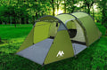ASTRAEA 4 Person Tents for Camping, Waterproof Camping Tunnel Tent with 2 Divided Rooms for Bikepacking Motorcycle Travel Hiking Mountaineering, Green