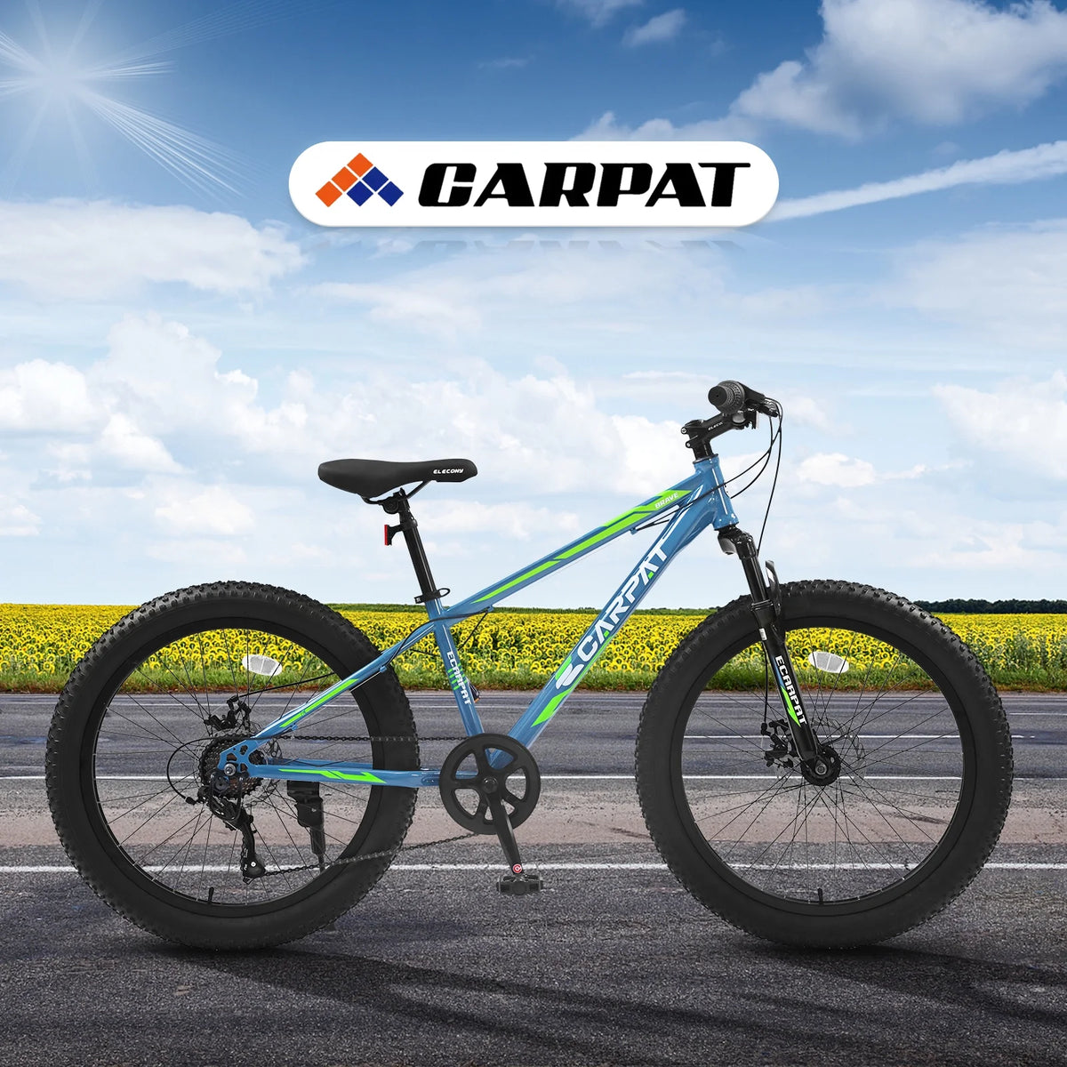 Ambifirner 26 inch City Bike Fat Tire Mountain Bike - Full Shimano 21 Speed - Dual Disc Brake - High-Carbon Steel Frame - Front Suspension for Gift