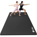 YR Large Exercise Mat 6' x 4' 10mm Thick NBR Stretching Yoga Pilates Workout for Home Gym Black