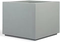 PolyStone Monterray Modern Outdoor/Indoor Square Planter, 23" L x 23" W x 19" H, Lightweight, Heavy Duty, Weather Resistant, Polymer Finish, Commercial Grade and Residential (Concrete Gray)
