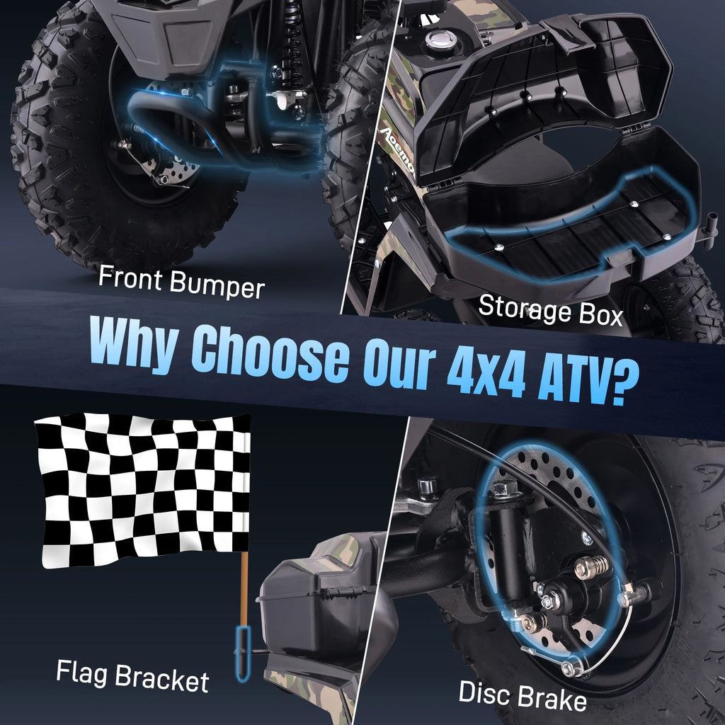 All-Terrain 25 Miles Ride on Toys,Arshin Powerful Kids Toy Vehicle,15.5 mph Variable Speeds,Parent Control,Suspension,Disc Brake,Suspension,Perfect Gift(Blue)