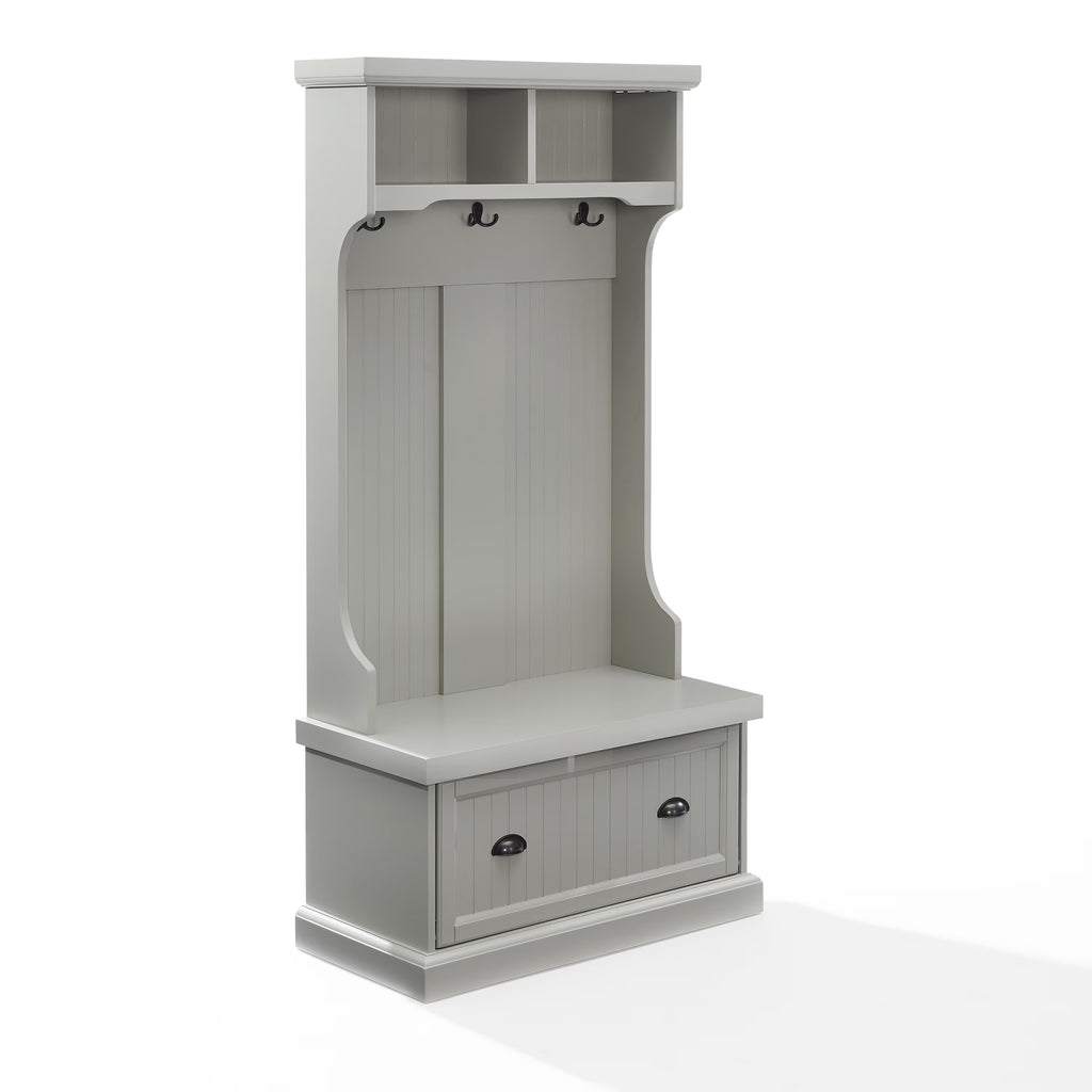 Crosley Furniture Shoreline Coastal MDF Wood Hall Tree in White