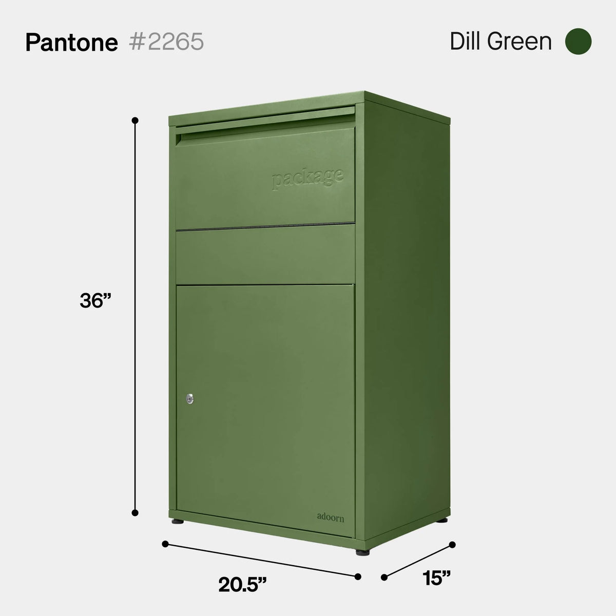 Adoorn Package Delivery Boxes for Outside, Large 36 x 20.5 x 15 (HxWxD) Security Package Box, Free Standing Anti-Theft Parcel Drop Box - Black