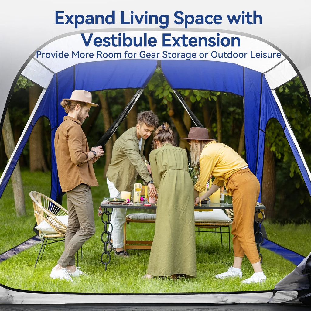 NAIZEA SUV Tent Automatic Camping Tent 10'x10' Waterproof Camping Tent 8 Person