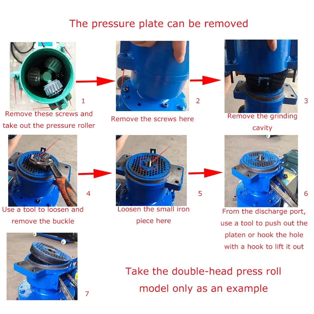 EQCOTWEA Animal Feed Pellet Mill Machine 8MM Pellet Fodder Press Pelletizer for Chicken 180-200KG/H 220V