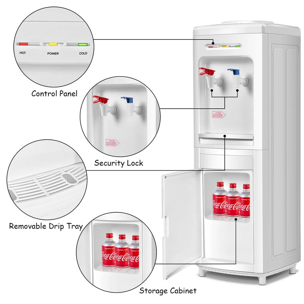 Costway Water Dispenser 5 Gallon Bottle Load Electric Primo Home 33 Inch
