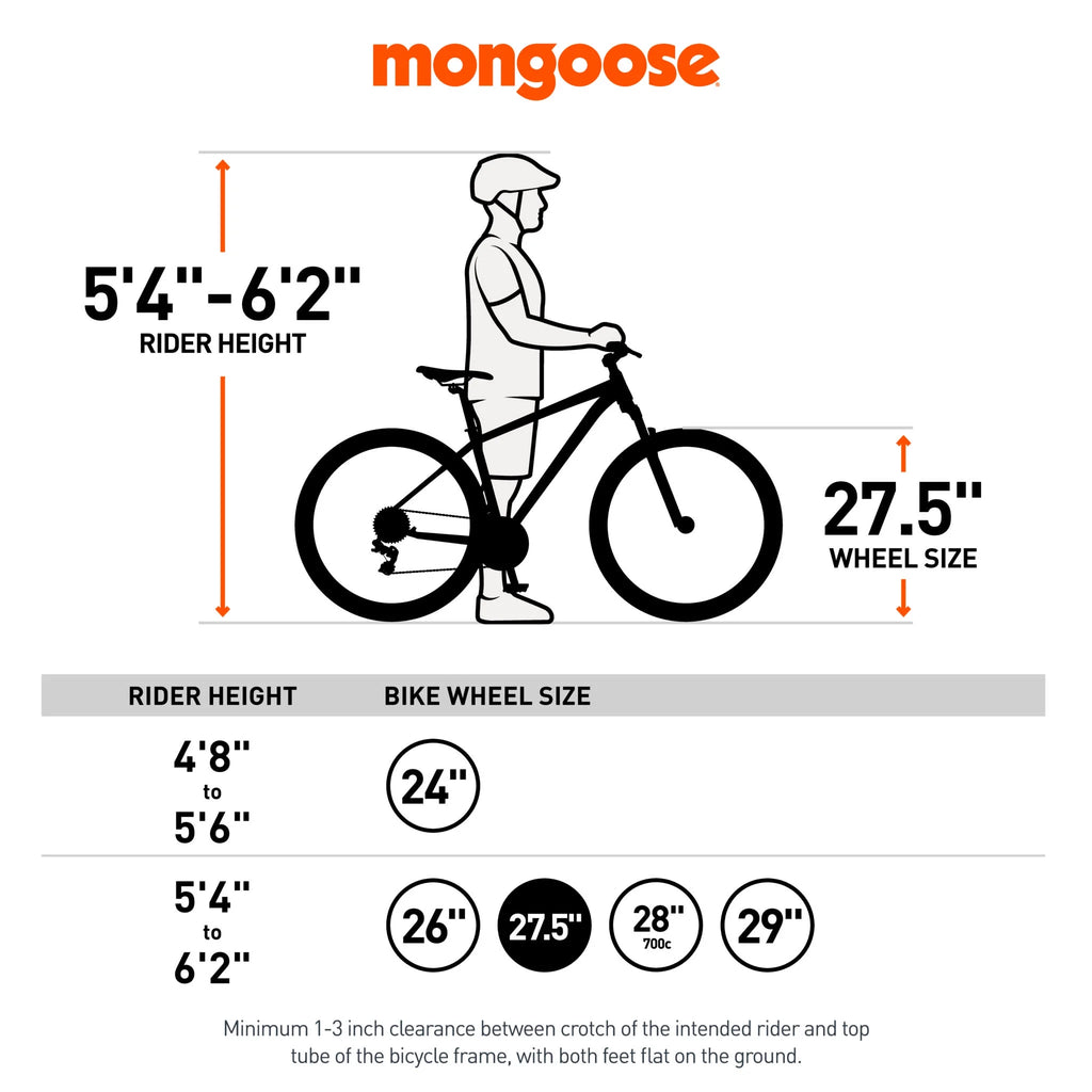 Mongoose Ledge X1 Mountain Bike, 27.5-in. Wheels, Adults Ages 14+, 7 Speeds, Teal