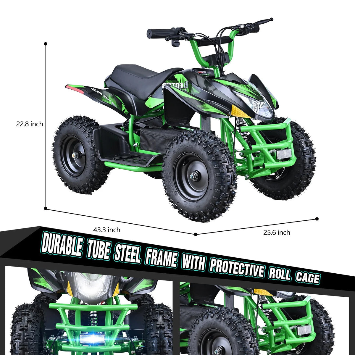 Aoemoe 500W Ride-On Racer 15mph Speed, 36V Battery, 45 60 Min Play, Blue