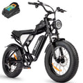 Ridstar Electric Bike for Adults Q20,1200W 30MPH,48V 15.6Ah Electric Bicycle,7 Speed Full Suspension Mountain Bike UL2849