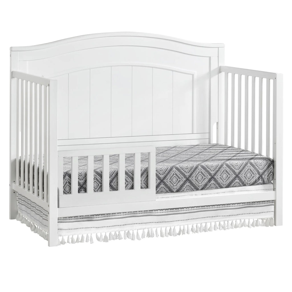Oxford Baby North Bay 4-in-1 Convertible Crib, Snow White, GREENGUARD Gold Certified, Wooden Crib