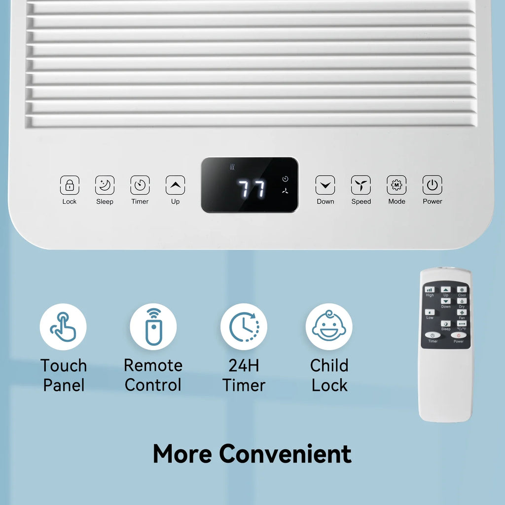 Bapipro 10,000 BTU Smart Portable AC - WiFi/Remote, 4-in-1 for 300 Sq.Ft, 24H Timer, Window Kit, 55dB, ETL Certified