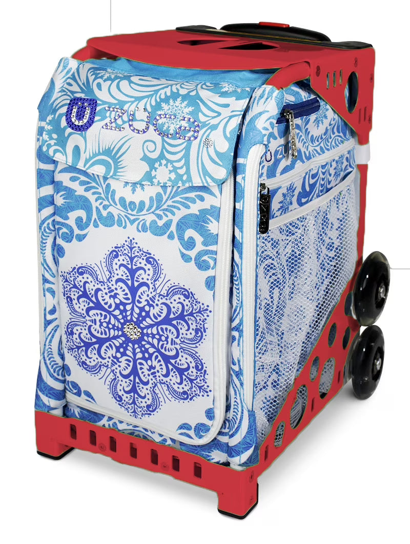 Zuca 18" Sport Bag - Ice Garden (Limited Edition) with Flashing Wheels (Black Frame)