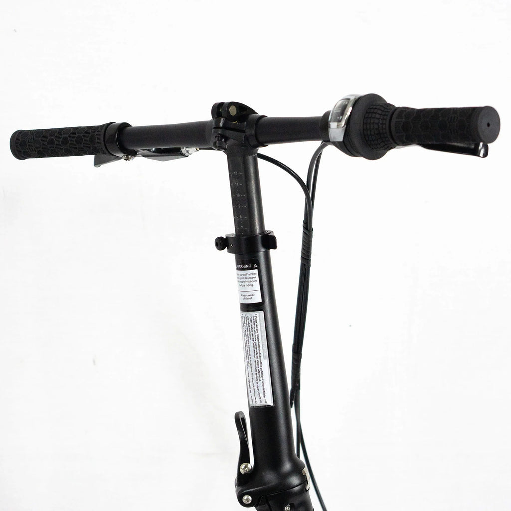 ZiZZO Liberte 8-Speed 20" Wheel, Aluminum Folding Road Bicycle for All Genders, Silver and Red