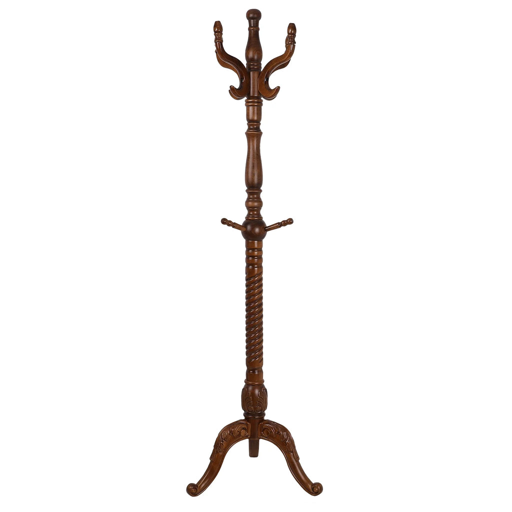 Vintage 79" Coat Tree Stand Heavy Duty Freestanding Clothes Hat Coat Rack Stand with 8 Hooks