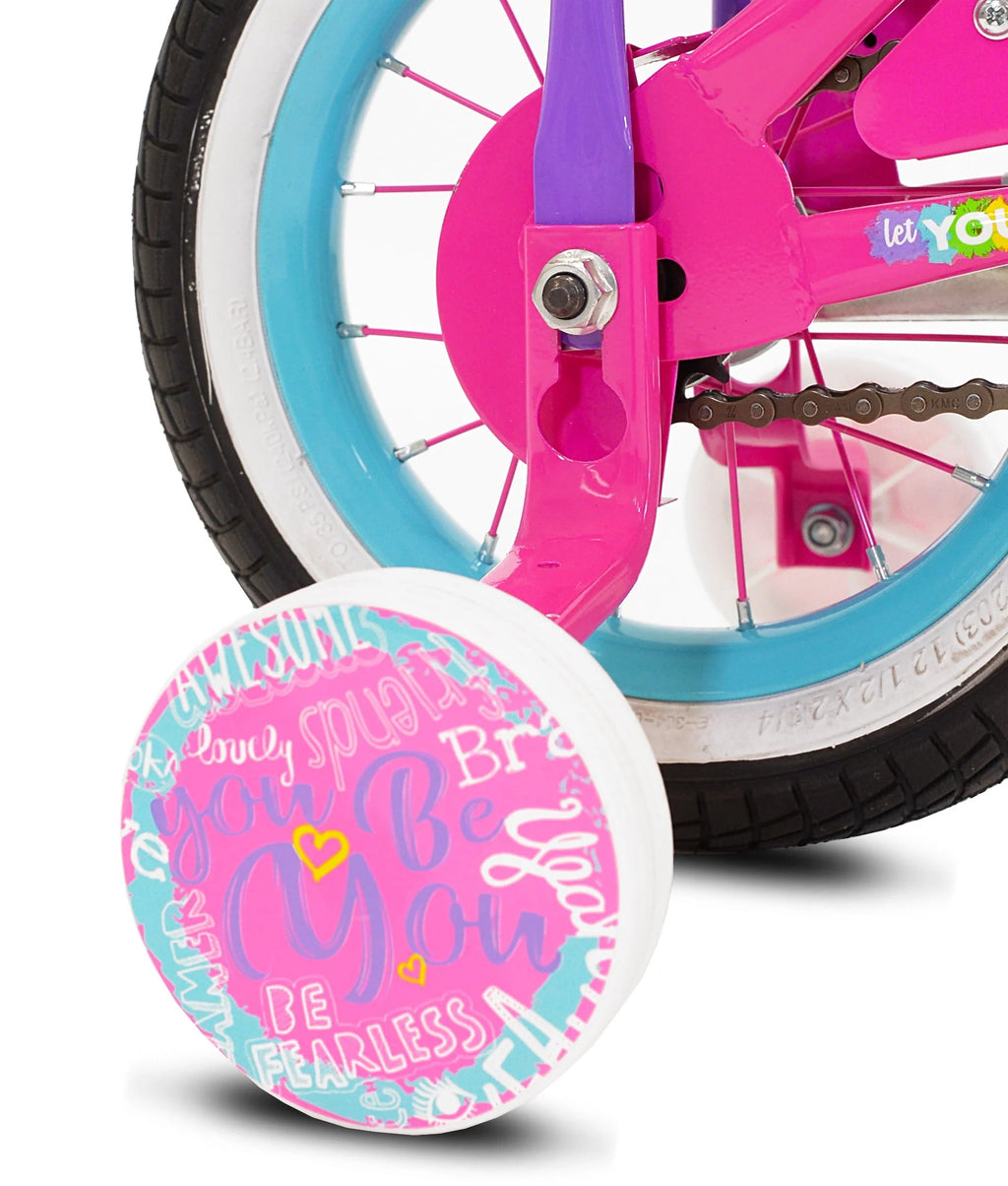 LittleMissMatched 12 in.  Girl's Let You Be You Unicorn, Child's Bicycle, Pink and Purple