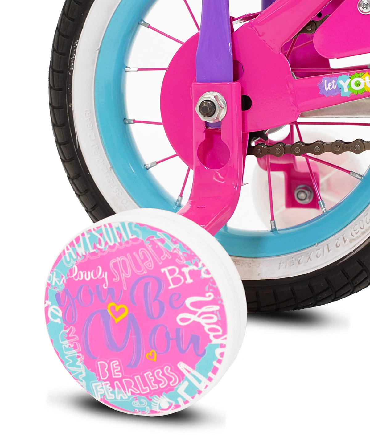 LittleMissMatched 12 in.  Girl's Let You Be You Unicorn, Child's Bicycle, Pink and Purple