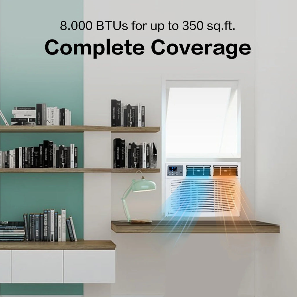 Ktaxon WiFi Enabled 8000 BTU Heat And Cool Window Air Conditioner With Wifi Controls