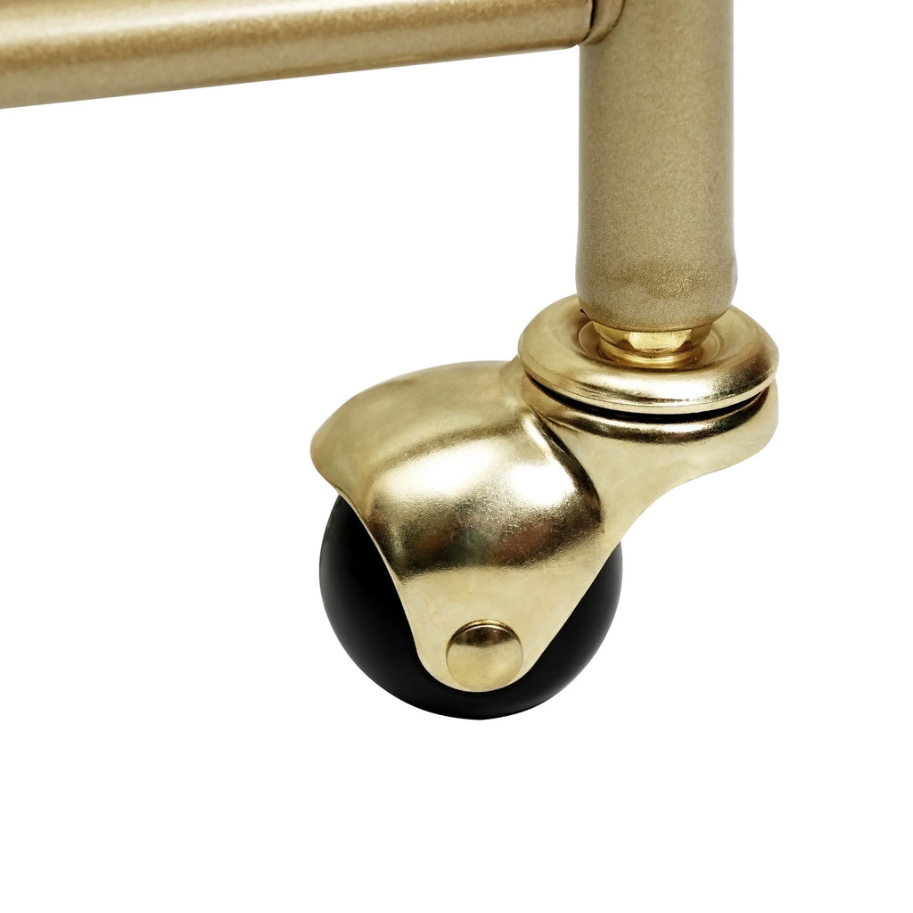 Better Homes & Gardens Fitzgerald Bar Cart with Matte Gold Metal Finish, 2-Tiers