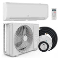 9000 BTU Split Air Conditioner, SEER 18.5, WiFi Enabled 230V AC Unit with Energy Efficient Inverter, Cools/Heats 450 Sq.Ft, Pre-Charged System, White