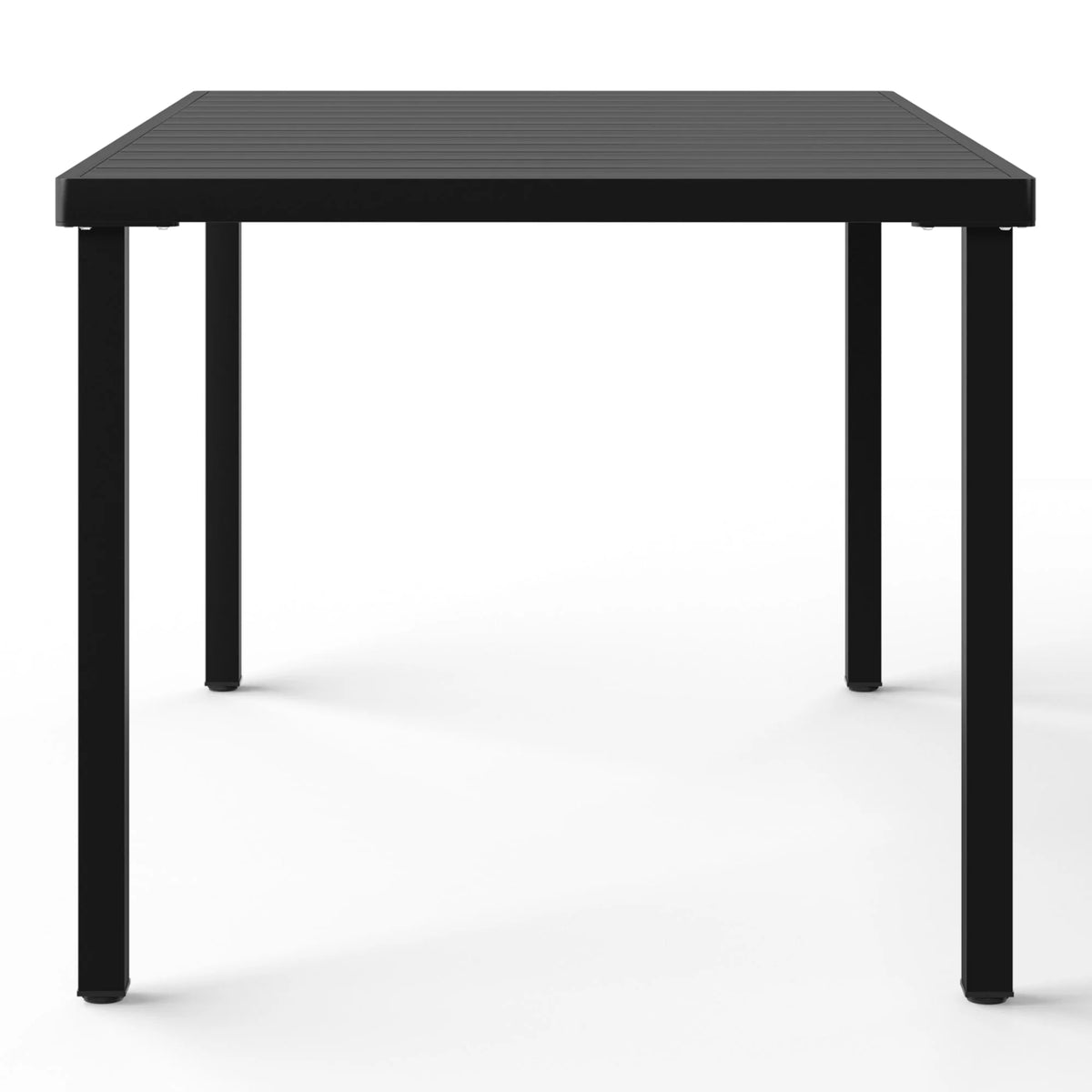 WestinTrends Playa 59" Iron Metal Outdoor Rectangular Patio Dining Table For 6, Olive Green