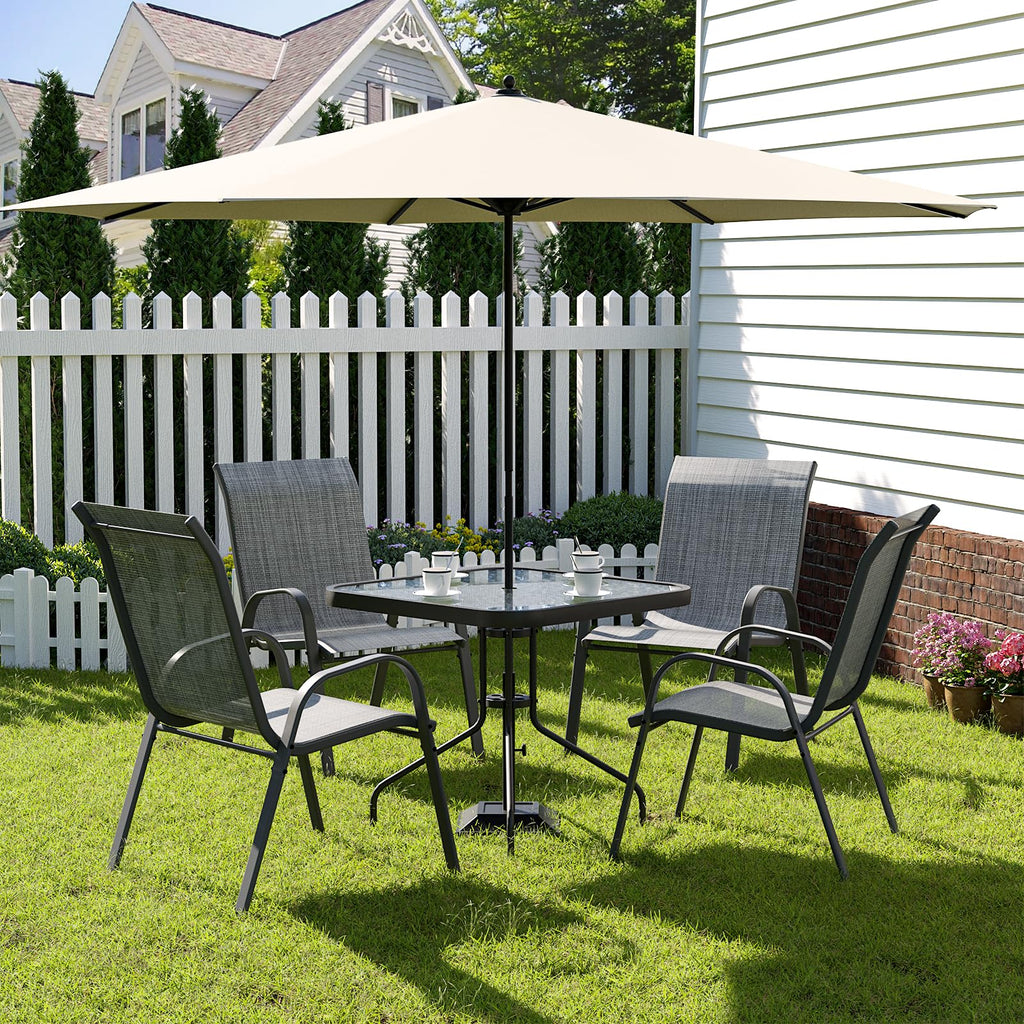 Amopatio Outdoor Dining Set of 5, Patio Table and Chairs Set