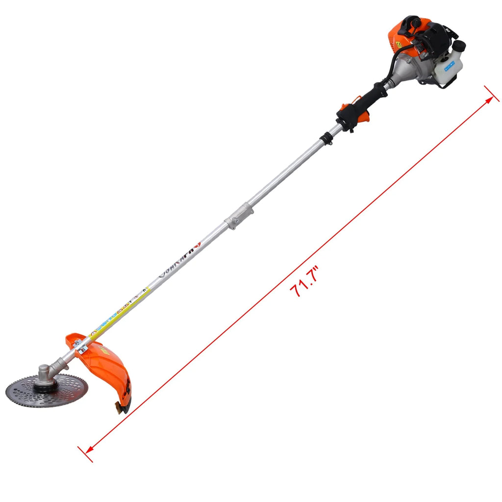 Docooler 10 in 1 Multi-Functional Tool, 52CC 2-Cycle Garden Tool System with Gas Pole Saw, Hedge Trimmer, Grass Trimmer, and Brush EPA Compliant