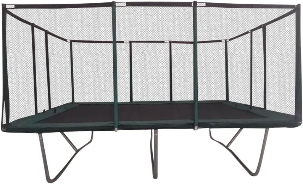 Galactic Xtreme 10x17 FT Outdoor Rectangle Trampoline with Net Enclosure 750Lbs Heavy Weight Jumping Capacity - Outdoor Gymnastics Trampolines for Adults and Kids