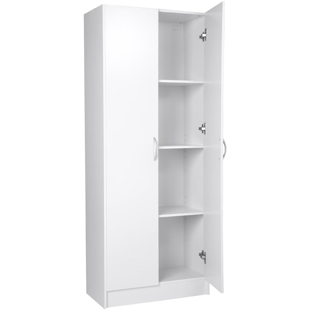 KFFKFF Kitchen Pantry Cabinet with Doors and Adjustable Shelves 24" x 12" x 60" Tall Food Pantry Storage Cabinet for Kitchen, Living Room and Dinning Room 110LB Loading