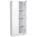 KFFKFF Kitchen Pantry Cabinet with Doors and Adjustable Shelves 24" x 12" x 60" Tall Food Pantry Storage Cabinet for Kitchen, Living Room and Dinning Room 110LB Loading