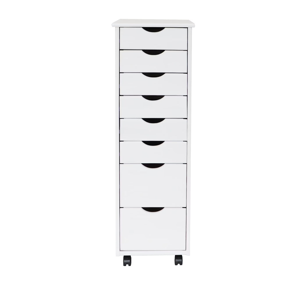 Adeptus Solid Wood 6+2 Drawer Roll Cart