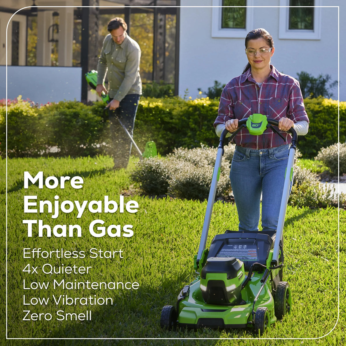 Greenworks 60V 21" Self Propelled Lawn Mower with (1) 8.0 Ah Battery & Rapid Charger 2546402
