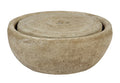 Solid Rock Stoneworks Small Infinity Bowl Fountain - 8" Tall - Buff Stain