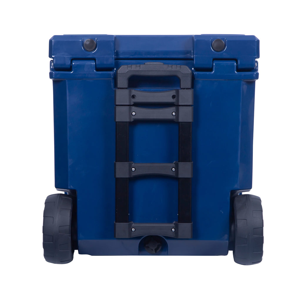 Camp-Zero 50 - 52 Qt. Premium Chest Cooler with Easy-Roll Wheels Navy Blue