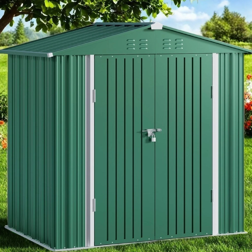 Lockable Lofka 6x4 ft Shed&Outdoor Storage Clearance  - All-Weather Resistant Garden Shed , Grey