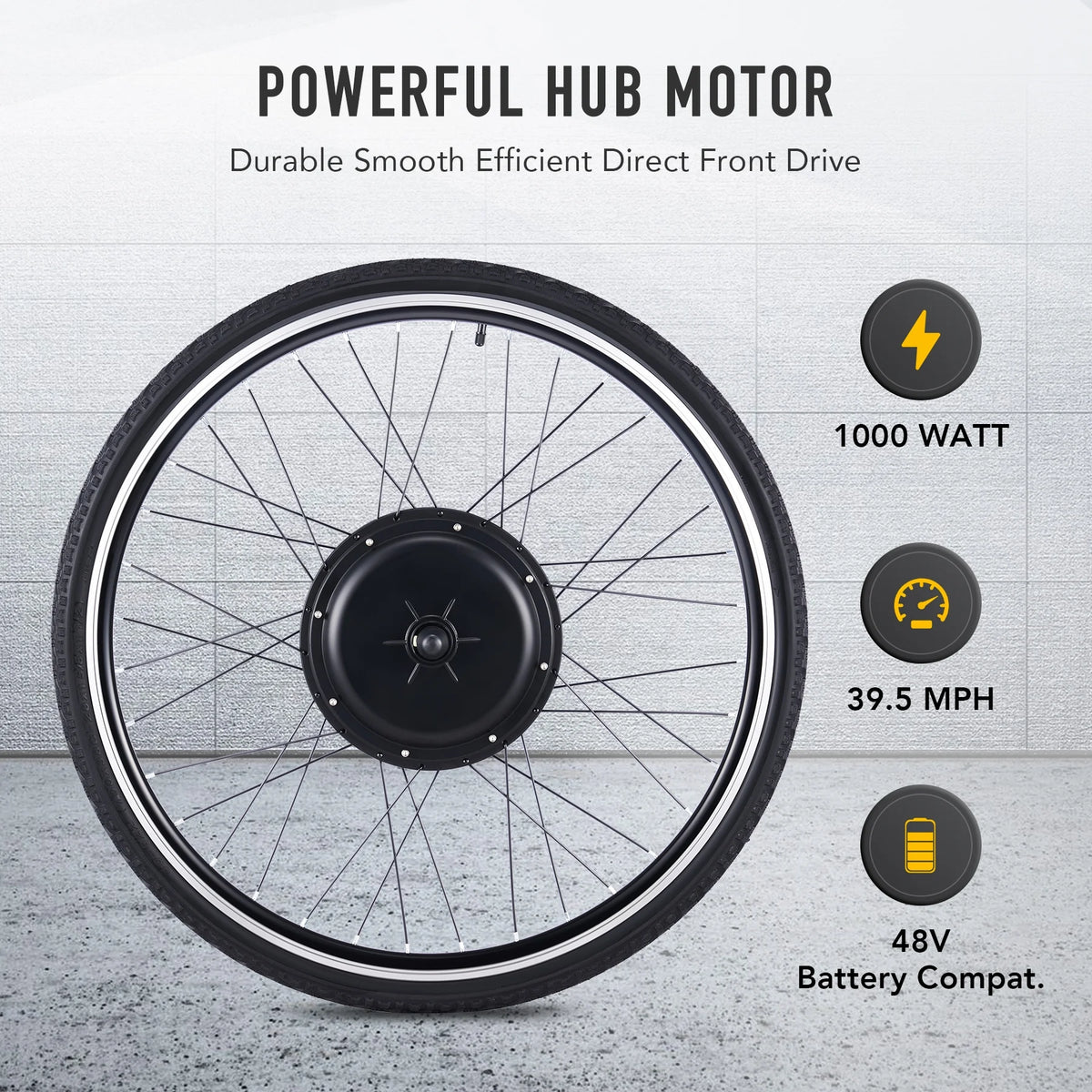 Viribus Electric Bike Conversion Kit 26" Rear Wheel 1000W Hub Motor LCD eBike DIY Set