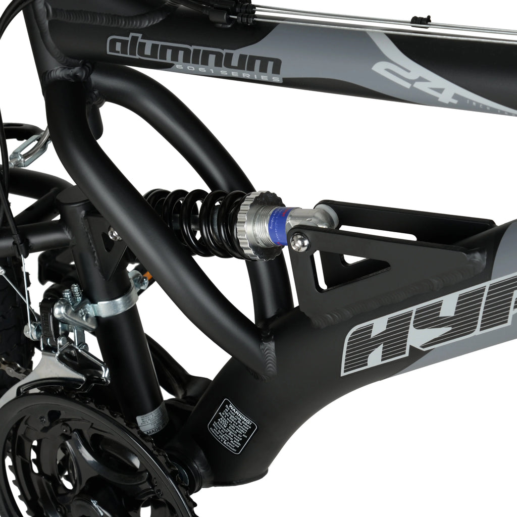 24" Hyper Bicycles Havoc Mountain Bike, Youth/Adult, Recommended Ages 10-14 Years Old, Black