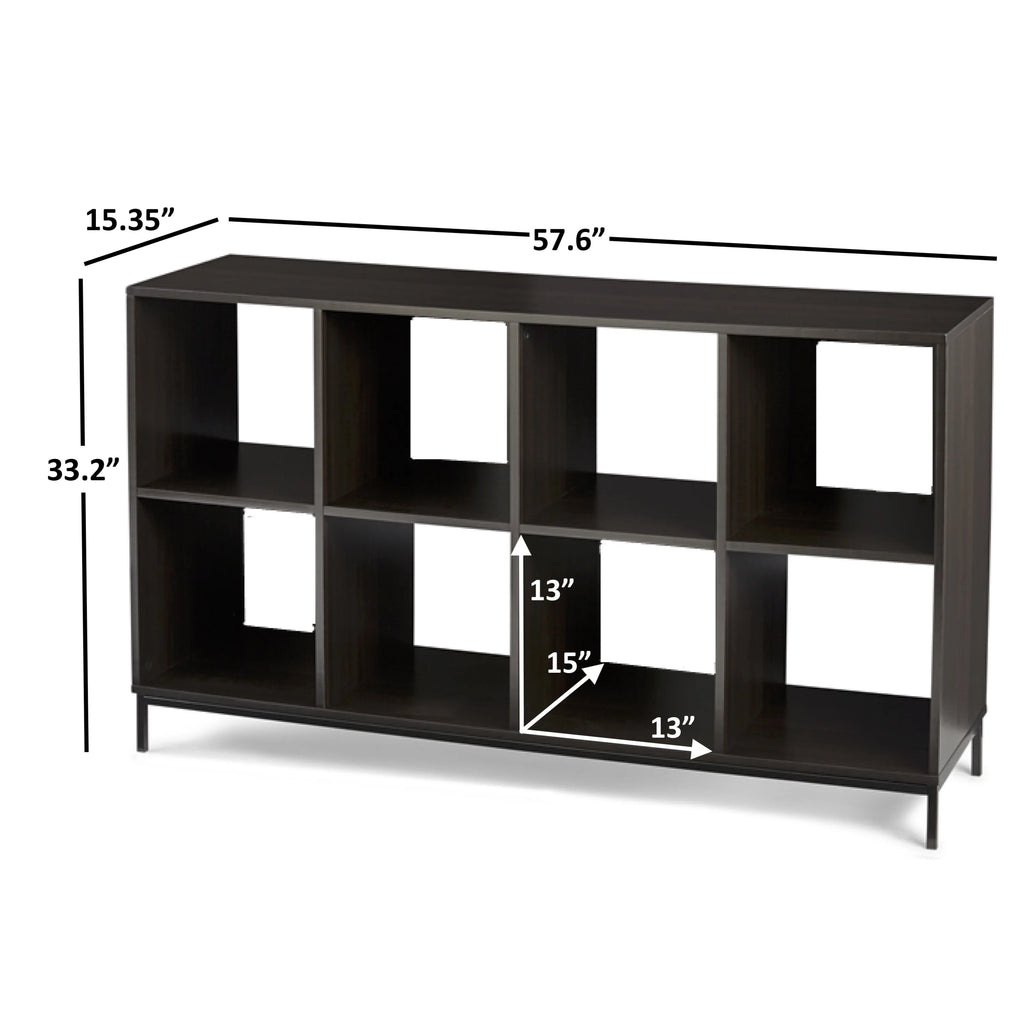 Better Homes & Gardens 8-Cube Organizer with Metal Base, Espresso