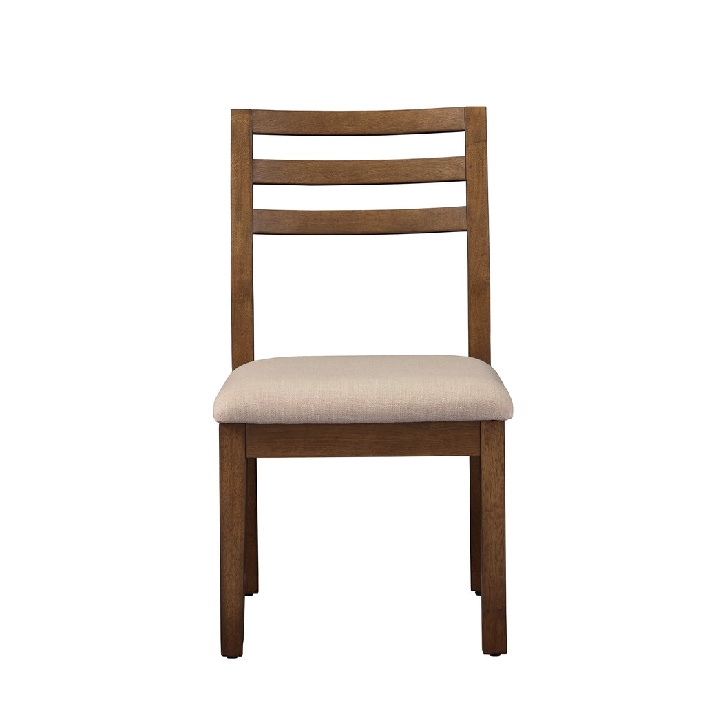 Better Homes & Gardens Ezra Dining Room Chair 2 Pack, Walnut and Cream Fabric Color