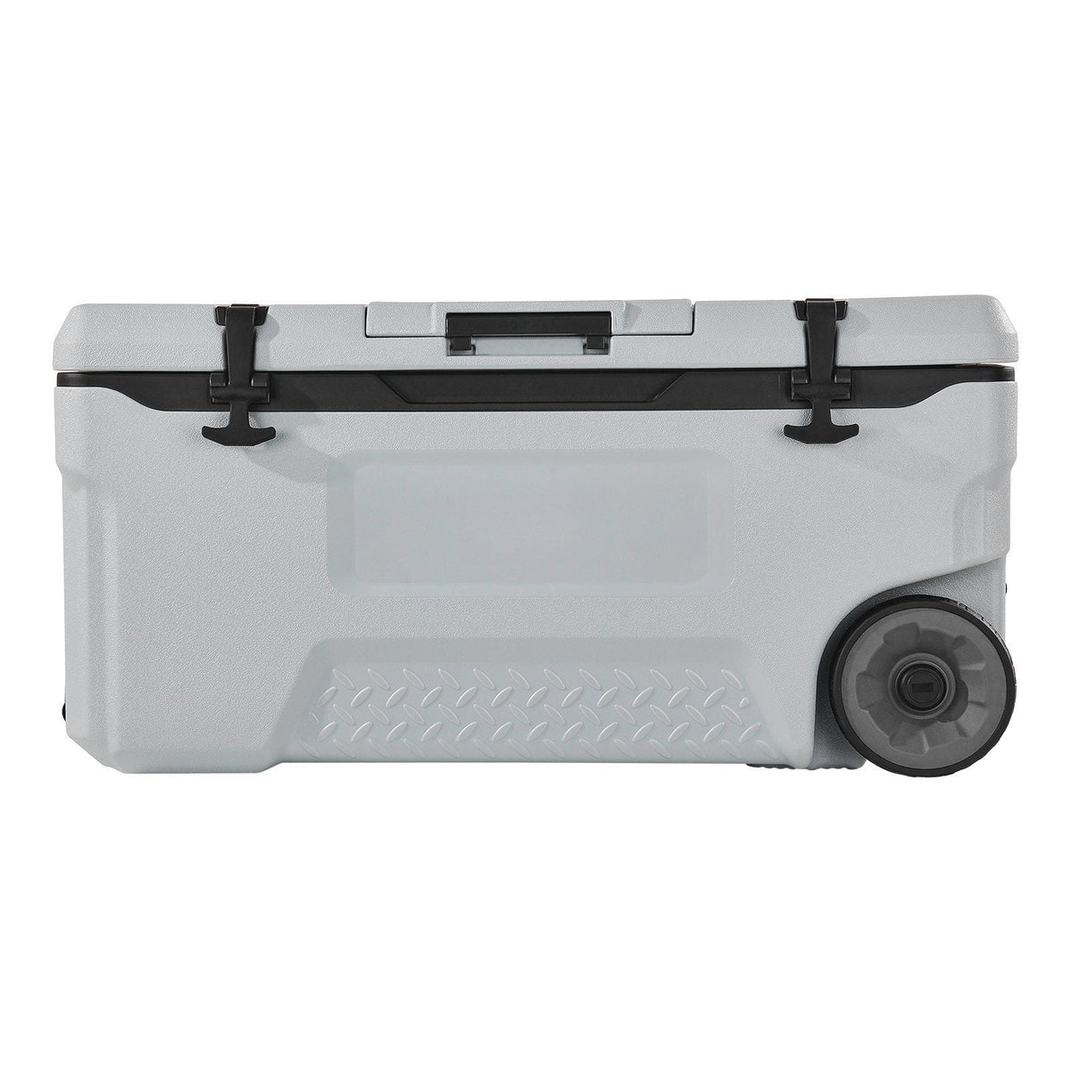 Portable Wheel Cooler 74 quarts, 120 tank capacity, insulated rolling cooler with cup holder for outdoor, camping, beach and picnic use